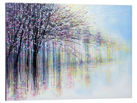 Magnettafel Frühlingsbäume am Wasser