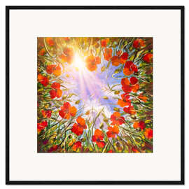 Framed art print Heart of Poppies