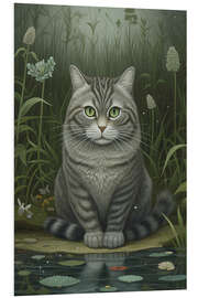 Foam board print Gray Cat II