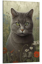 Magnettafel Graue Katze III