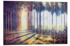 Magnettafel Wald bei Sonnenuntergang