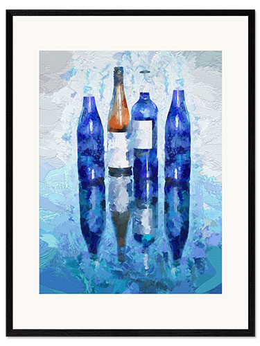 Gerahmter Kunstdruck Reflection in Blue Hues