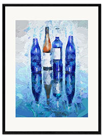 Gerahmter Kunstdruck Reflection in Blue Hues