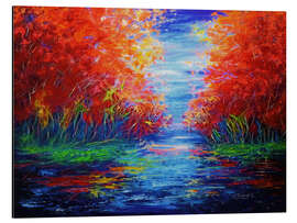 Magnettafel Reflection Of Red Trees