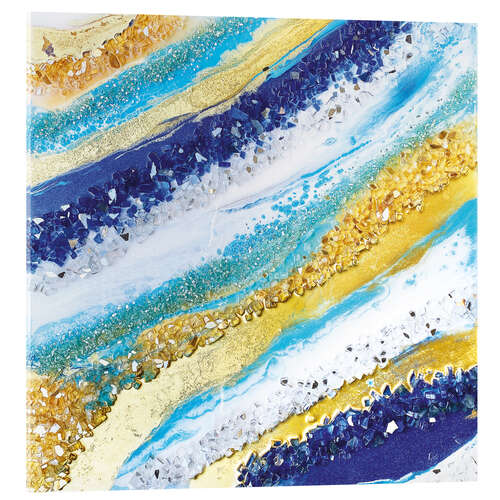 Acrylic print Ocean Blue Geode Square