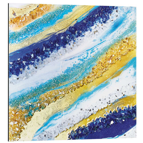 Cuadro de aluminio Ocean Blue Geode Square