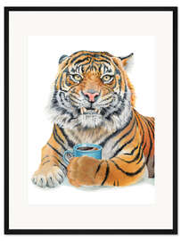 Gerahmter Kunstdruck Too Early Tiger