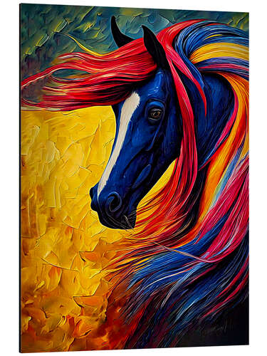 Aluminium print Colourful Horse