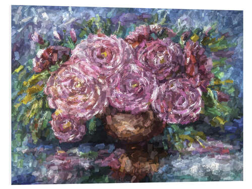 Foam board print Pink Roses, Just for You