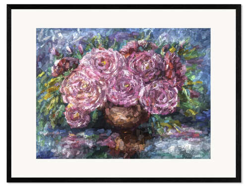 Innrammet kunsttrykk Pink Roses, Just for You