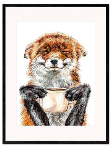 Gerahmter Kunstdruck Morning Fox