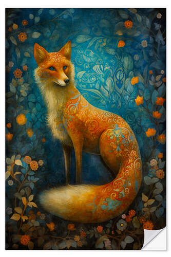 Naklejka na ścianę Holy Forest Fox
