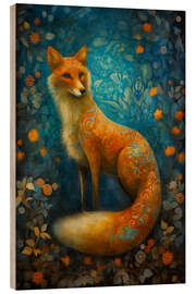 Wood print Holy Forest Fox - Dutch Lady