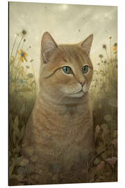 Magnettafel Katze im Garten