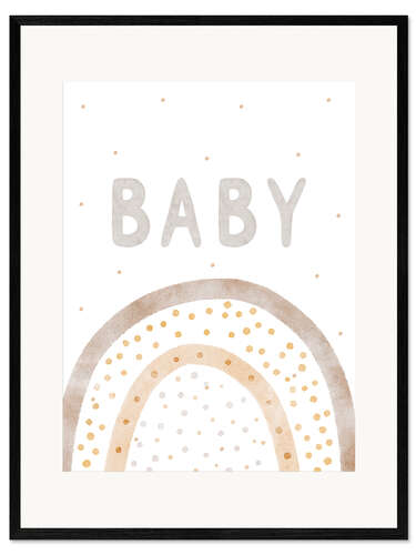Gerahmter Kunstdruck Baby Regenbogen