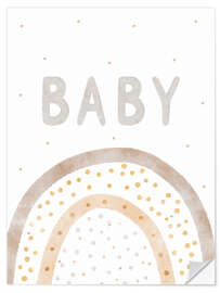 Wandsticker Baby Regenbogen