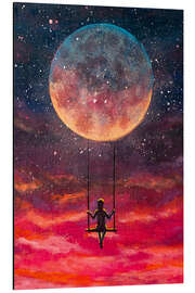 Aluminium print Moon Swing