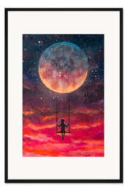 Gerahmter Kunstdruck Moon Swing