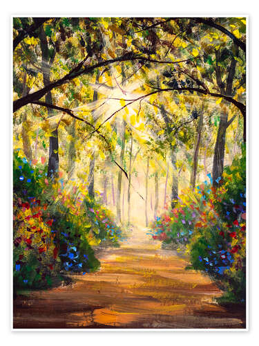 Poster Arched Pathway