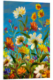 Acrylglasbild Bunte Feldblumen