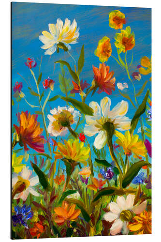 Tableau en aluminium Field Flowers