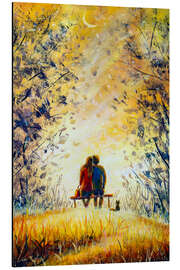 Magnettafel Liebespärchen und Katze