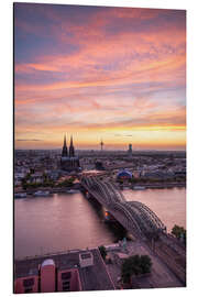 Magnettafel Sonnenuntergang über Köln
