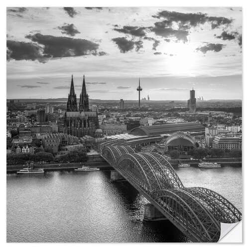 Naklejka na ścianę Cologne Cathedral and Hohenzollern Bridge