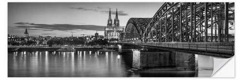 Selvklebende plakat Cologne Panorama