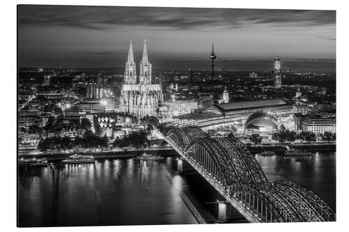 Quadro em alumínio Cologne Skyline by Night