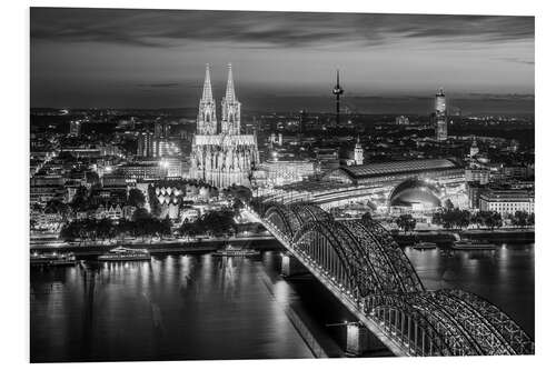 Tableau en PVC Cologne Skyline by Night