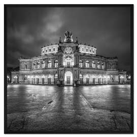 Gerahmter Kunstdruck Semperoper Dresden II