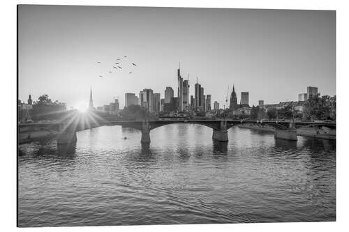 Aluminium print Frankfurt am Main Skyline