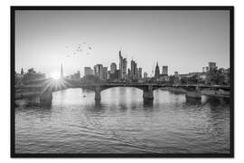 Gerahmter Kunstdruck Frankfurt am Main Skyline