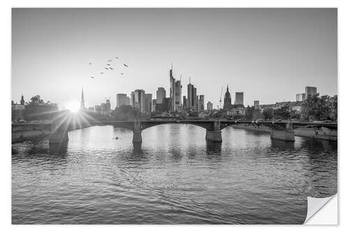 Selvklebende plakat Frankfurt am Main Skyline