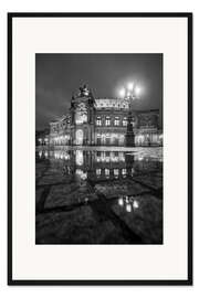 Gerahmter Kunstdruck Semperoper Dresden III