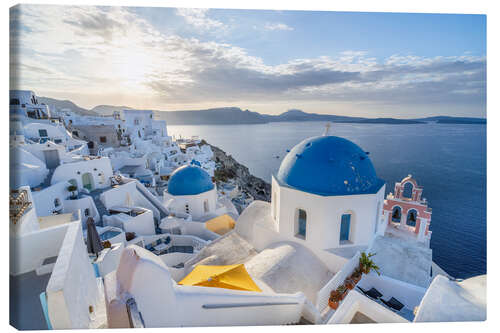 Canvas-taulu Sunrise in Oia, Greece