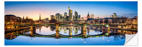 Selvklebende plakat Frankfurt Skyline Panorama