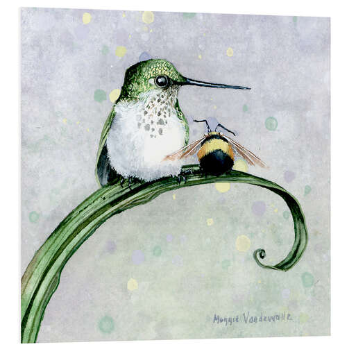Quadro em PVC Hummingbird and Bumblebee