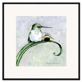 Inramat konsttryck Hummingbird and Bumblebee