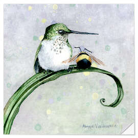 Adesivo murale Hummingbird and Bumblebee