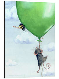 Cuadro de aluminio Mouse and bumblebee with balloon