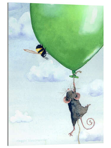 Gallery print Mouse and bumblebee with balloon