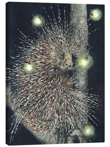 Lienzo Fireflies and Hedgehog
