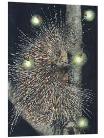 Hartschaumbild Glühwürmchen und Stachelschwein - Maggie Vandewalle