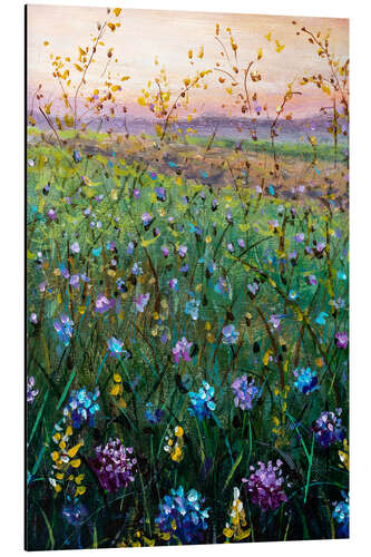 Aluminium print Beautiful Wildflowers