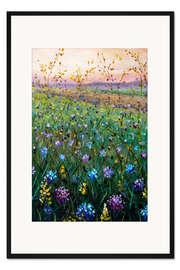 Gerahmter Kunstdruck Schöne Wildblumen