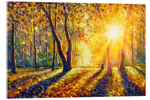 Acrylglasbild Herbstlicher Wald