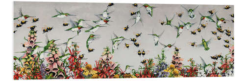 Quadro em PVC Dance of Hummingbirds and Bees