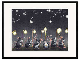 Ingelijste kunstdruk Nightlights